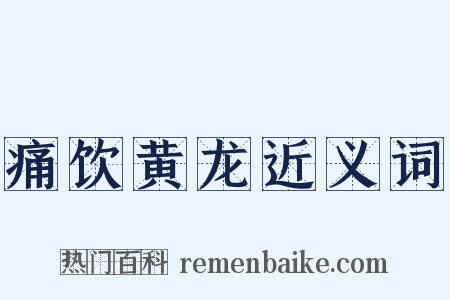 痛饮黄龙近义词是什么意思的图片